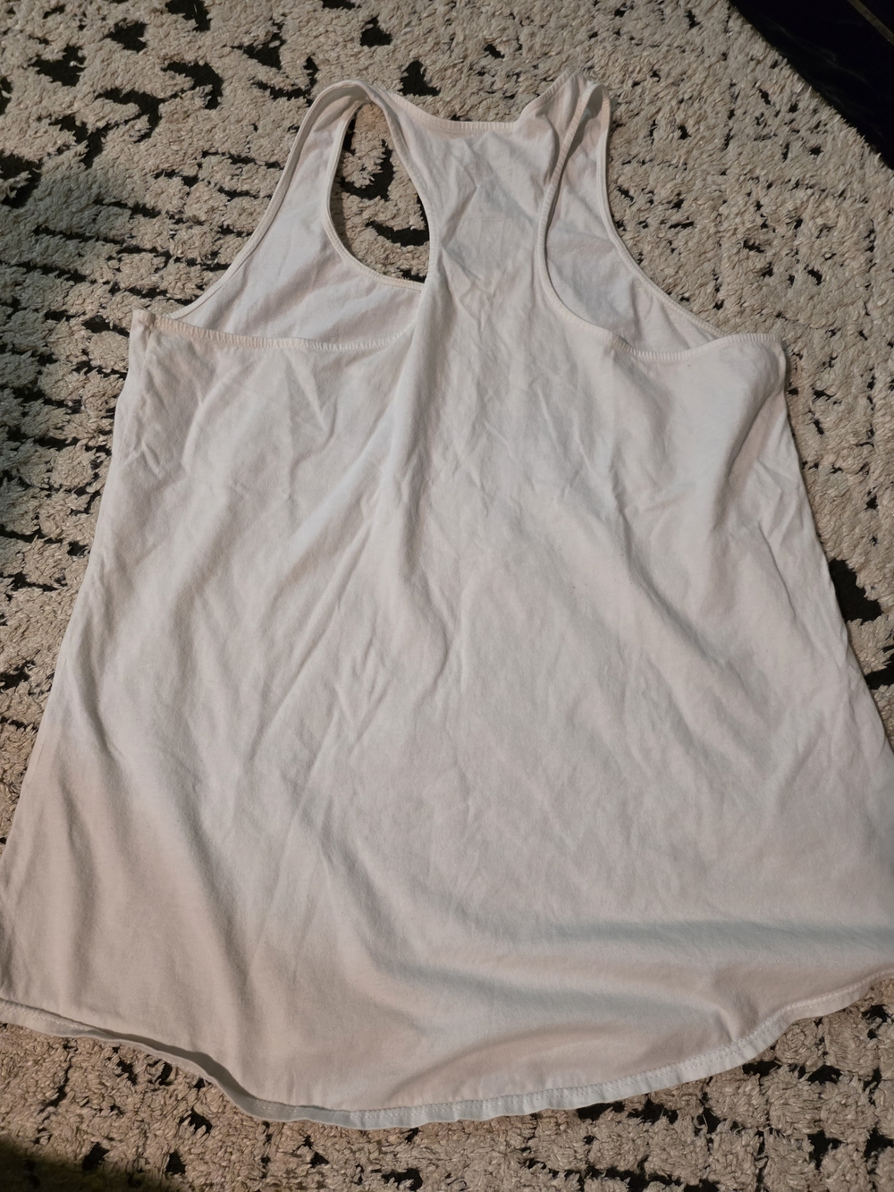 Patagonia White Tank with Multicolor Mountain Stripe Logo - Picture 2 of 3